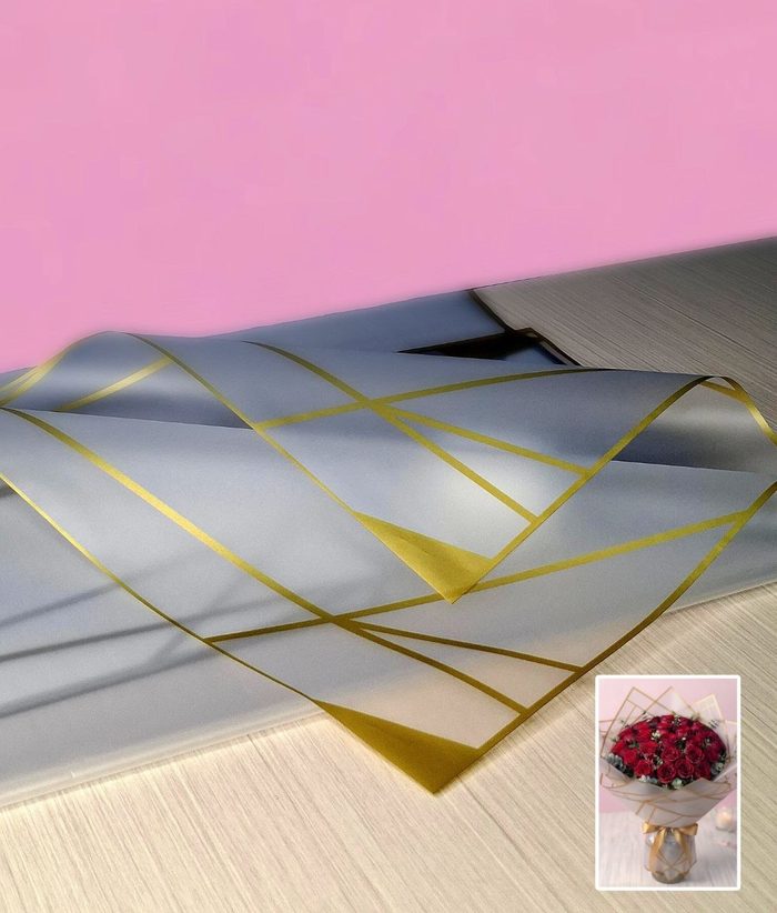 Papel Coreano Blanco Con Doblez Dorado