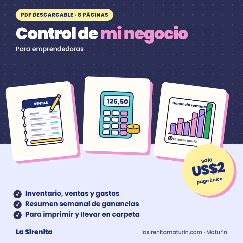 Plantilla Imprimible: Control de Mi Negocio (Pdf)