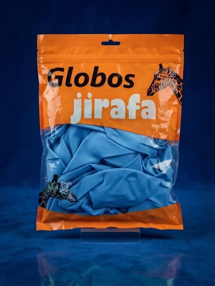 Paquete De Globos Jirafa - R36 Azul Claro 10pz