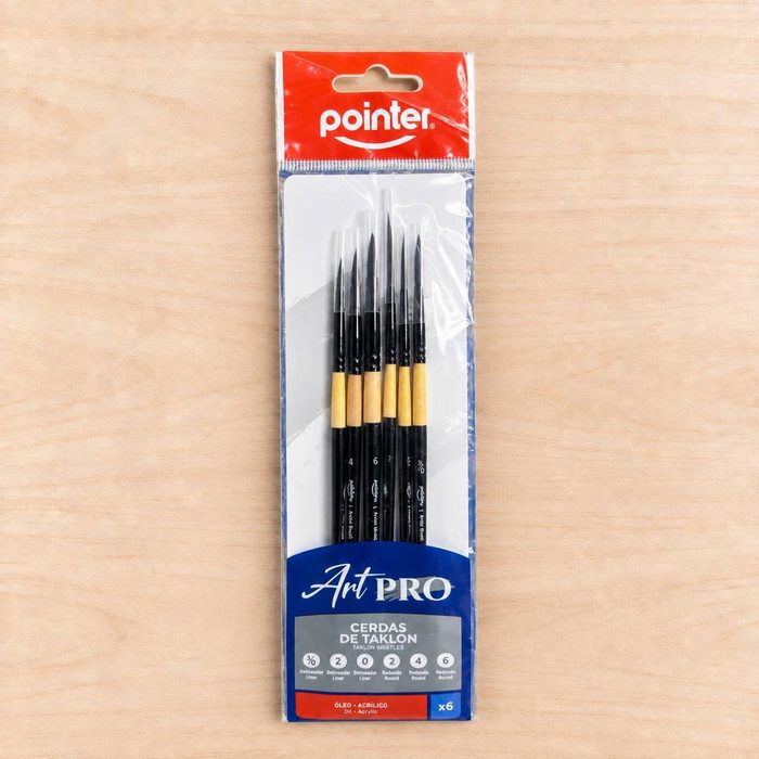 Set De Pinceles (Cerdas De Taklon) Oleo-Acrilico 6und Artpro - Pointer