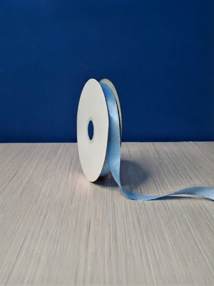 Cinta Raso #3 Azul Cielo Medio 26 Rollo 46mts