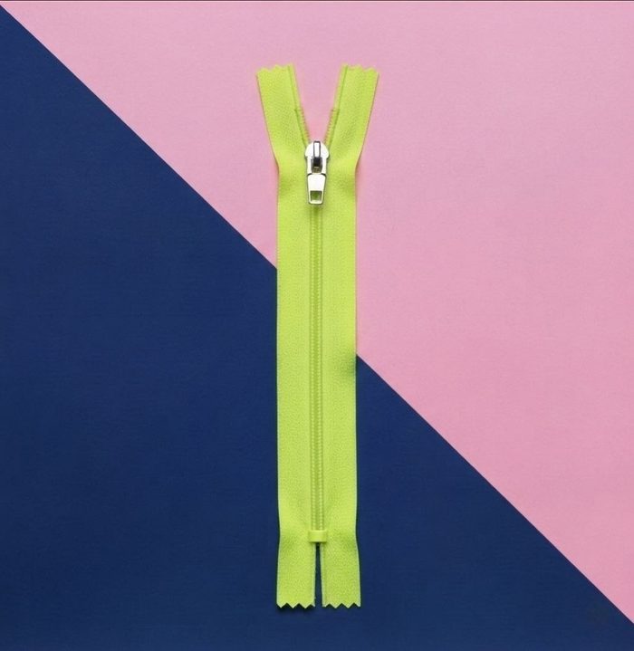 Cierre Plastico 20cm Amarillo Fluorescente
