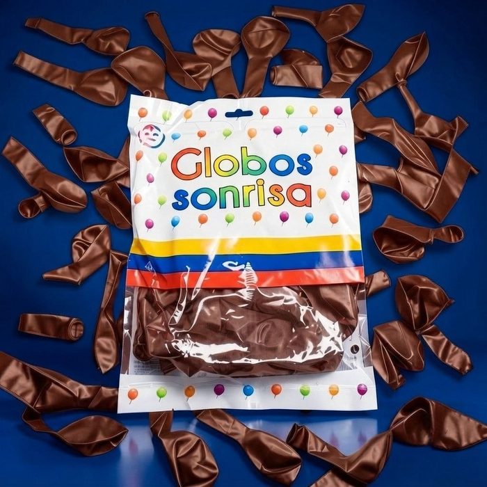 Paquete De Globos Sonrisa - Marron Oscuro