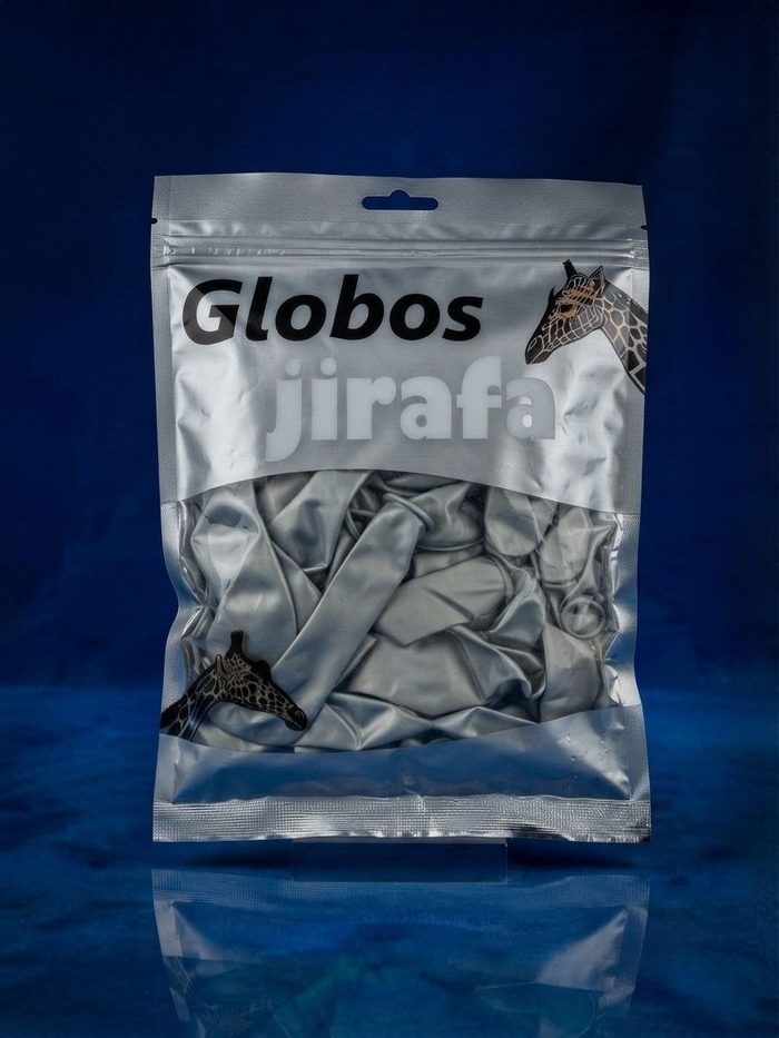 Paquete De Globos Jirafa - R5 Plateado 50pz