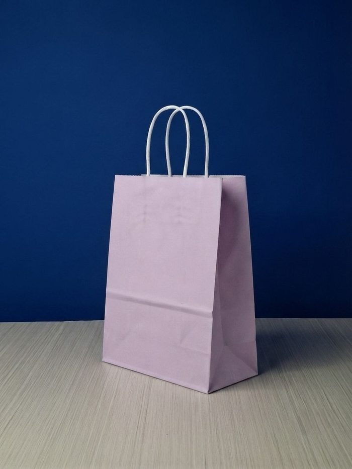 Bolsa Kraft Pequeña - Lila Pastel