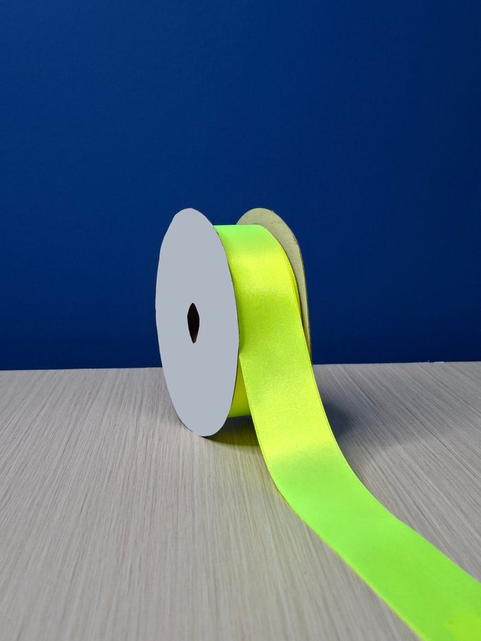 Cinta Raso #9 Amarillo Fluorescente 010 Rollo 23mts