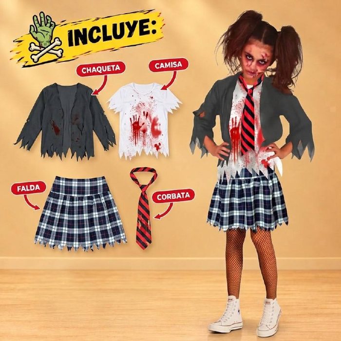 Disfraz Estudiante Zombies - Talla 6