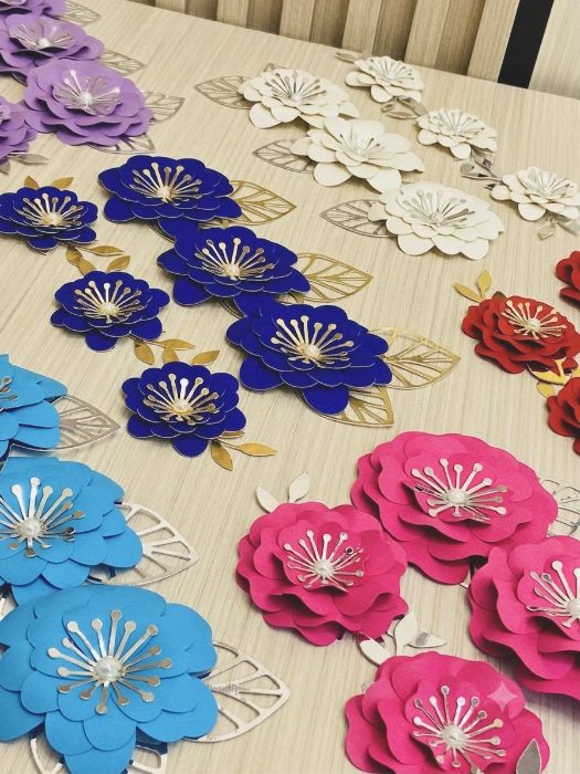 Set De Flores Tipo Corazón (6pza)