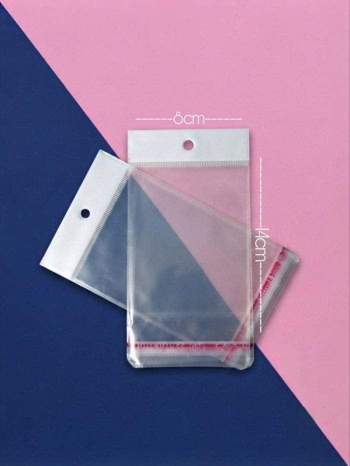 Bolsas Autoadhesivas 8x14cm Con Colgante - 100und