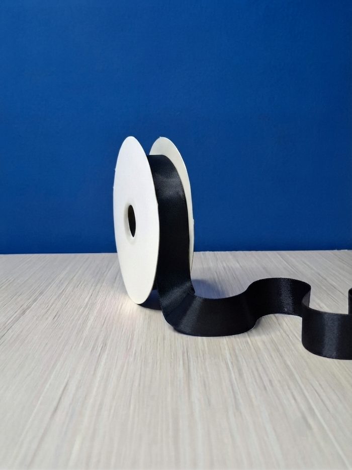 Cinta Raso #5 Negro 070 Rollo 23mts