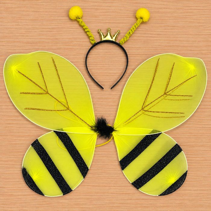 Set de Alas de Abeja Amarillo y Cintillo