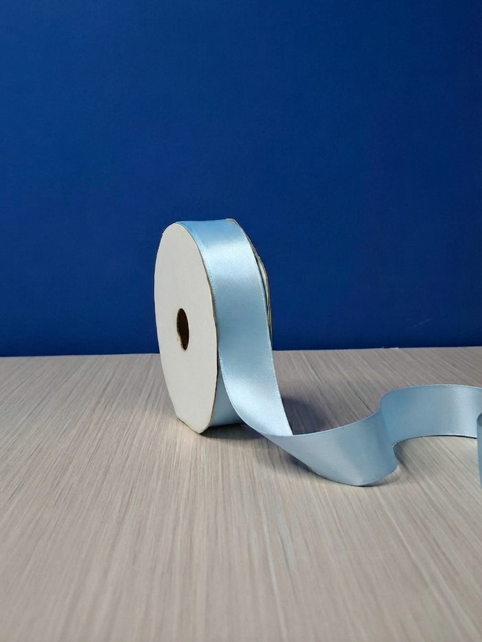 Cinta Raso #5 Azul Claro 24 Rollo 23mts