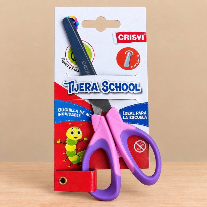 Tijera School 5.5" Crisvi Agarre Flexible