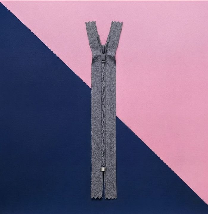 Cierre Plastico 20cm Gris Perla