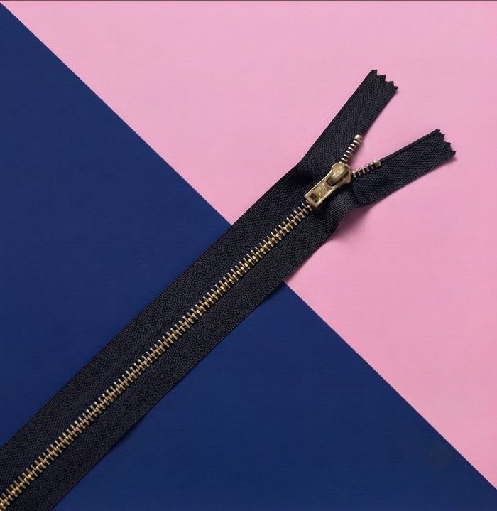 Cierre Metal Fino 20cm Negro