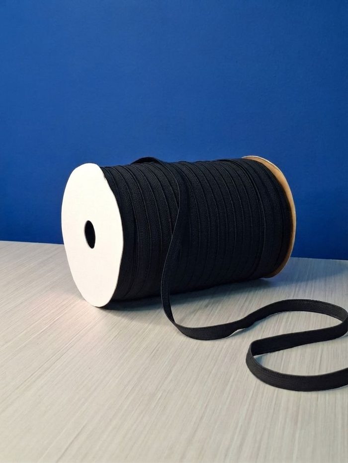 Elastica Macuto Negra X Rollo - 10mm (100mts)