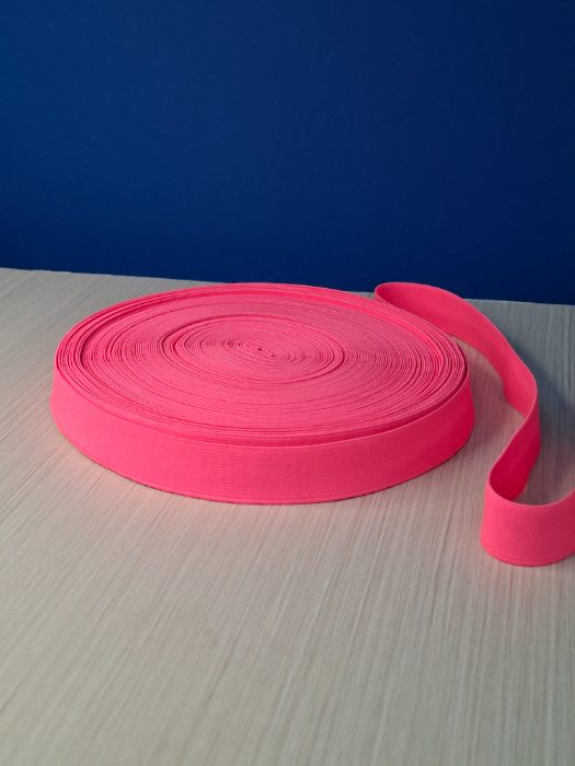Elastica Colores Macuto 25mm Rosada Fluorescente (25 Metros)