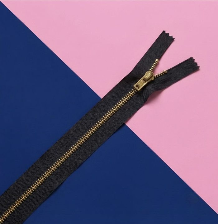 Cierre Metal Fino 15cm Negro