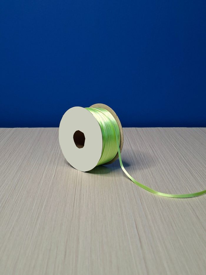 Cinta Raso #0 Verde Citrico 048 Rollo 92mts
