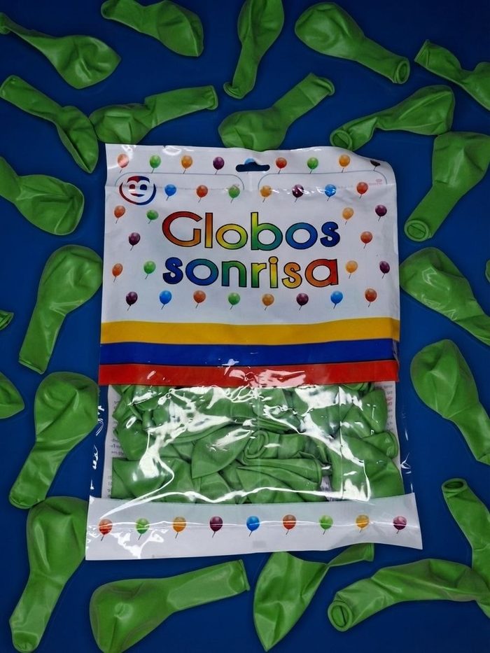 Paquete De Globos Sonrisa - Verde Aceituna