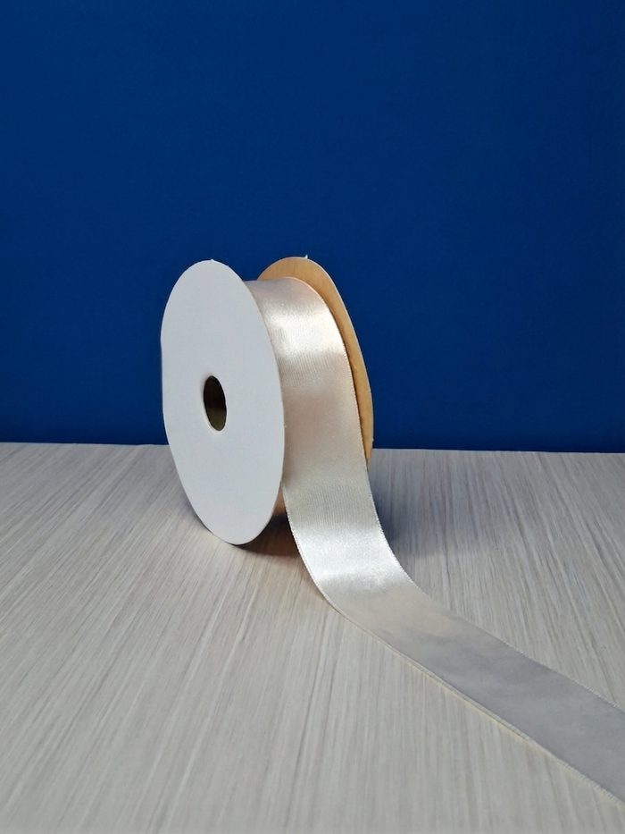 Cinta Raso #9 Crema 003 Rollo 23mts