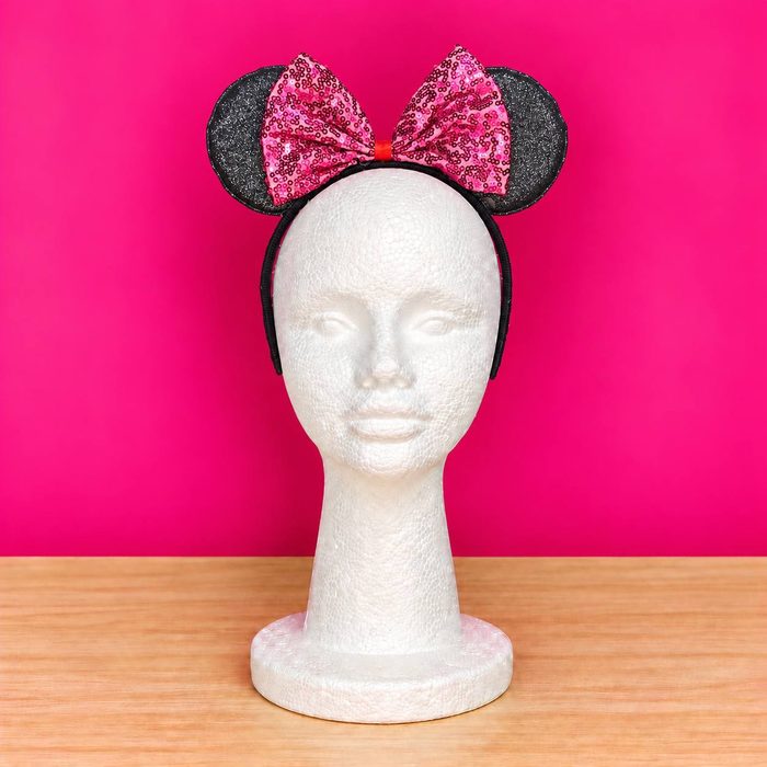 Cintillo Minnie C/Lazo Fucsia