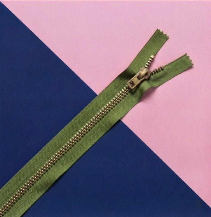 Cierre Metal Grueso 20cm Verde Aceituna