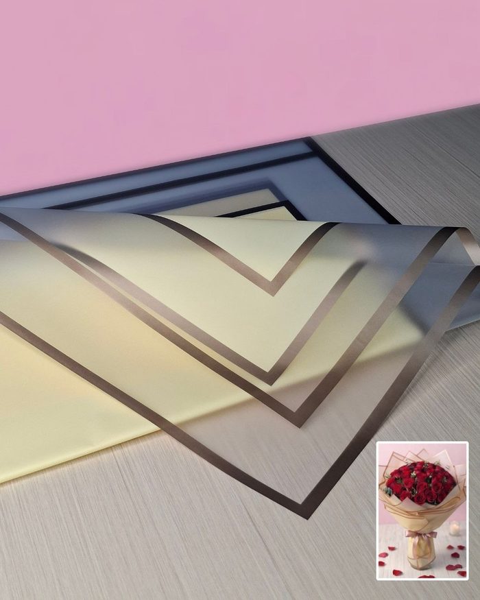 Papel Coreano Traslucido Bordeado Amarillo Ref-