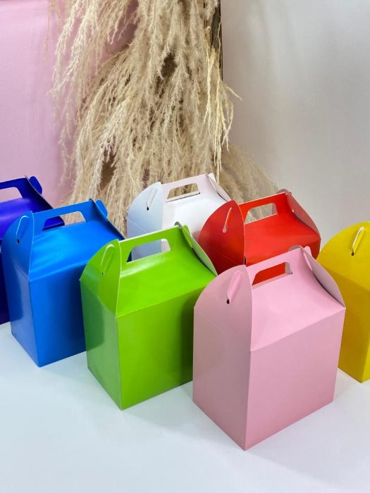 Cajas Tipo Lonchera Unicolor Medianas Cjg