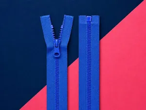 Cierre Diente de Perro 60cm Azul Rey