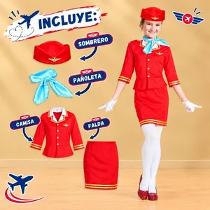 Disfraz Azafata Niña Talla - 10