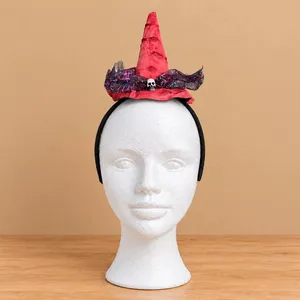 Cintillo Hallowen - Sombrero Rojo con Lazo. Calabaza, Araña y Ojos