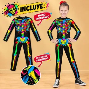 Disfraz Calavera Psicodélicas - Talla 10